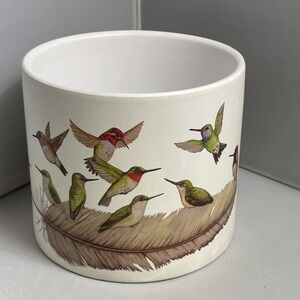 NEW Hummingbirds On A Feather Ceramic Planter by Abbott‎